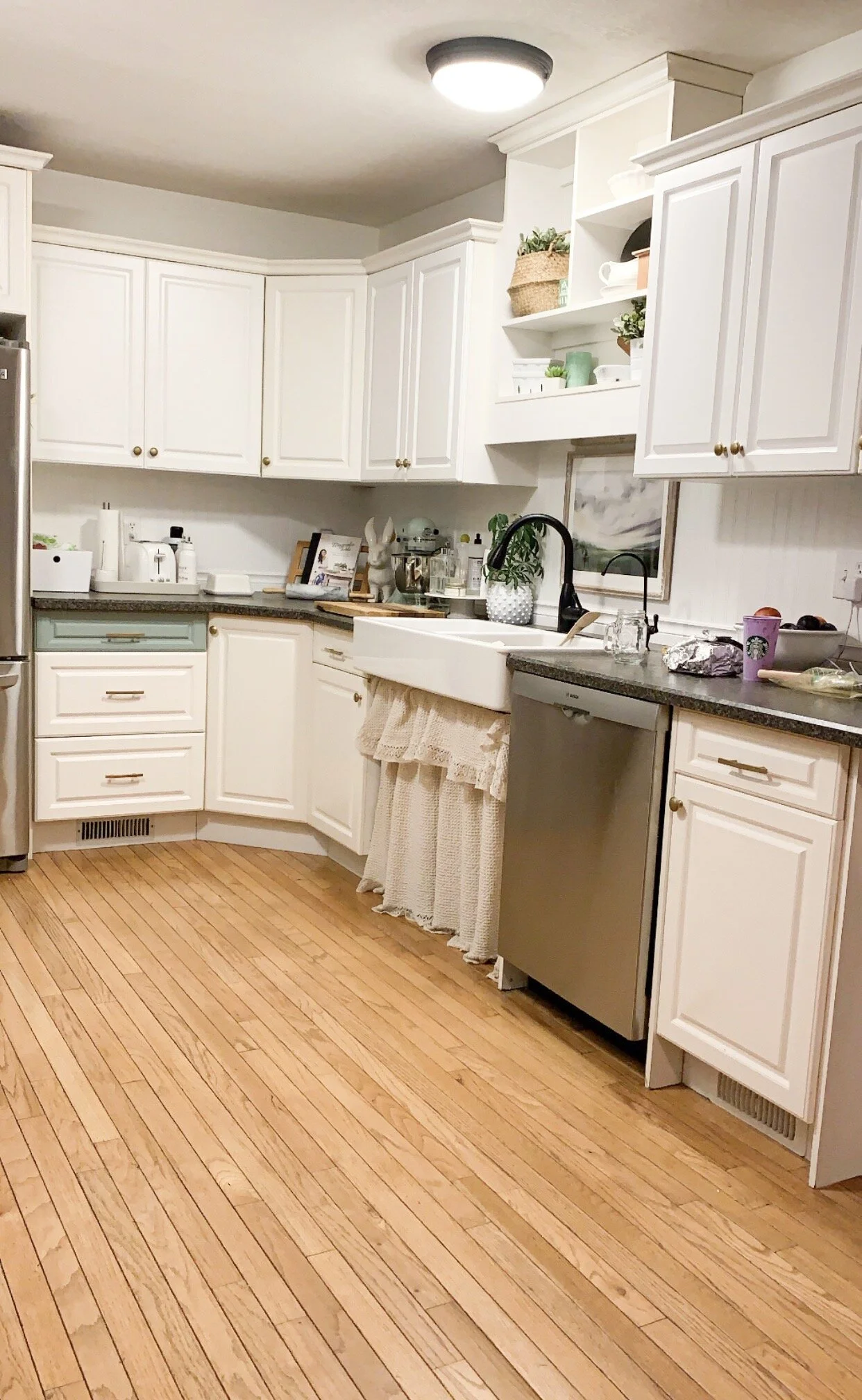 Diy Painted Kitchen Cabinet Makeover The Beauty Revival