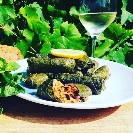 Vegan Koupepia -  Stuffed Vine Leaves
