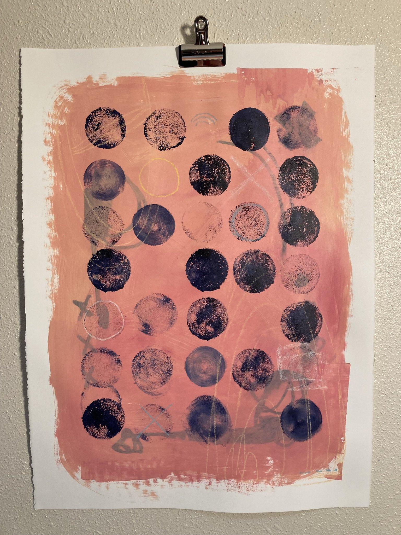 painting, abstract, paper, acrylic, mixed media