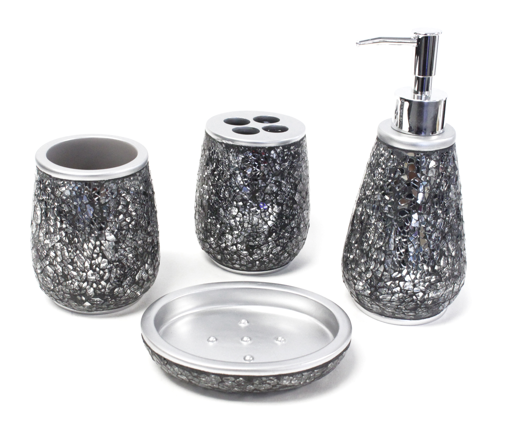 Moonlit ceramic embellished accessory set