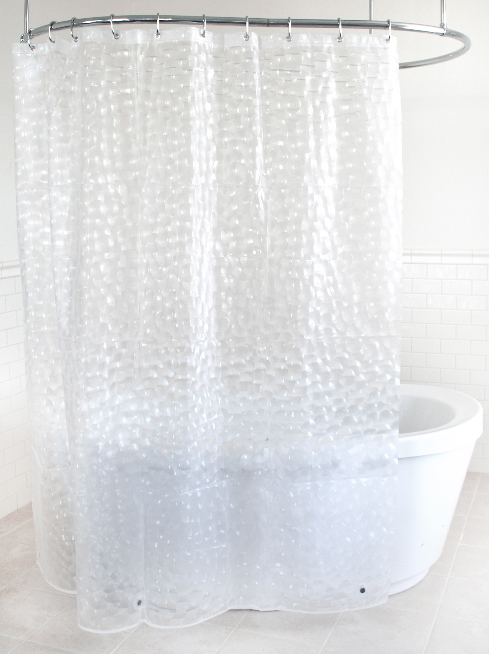 Bubbles textured PEVA shower curtain 