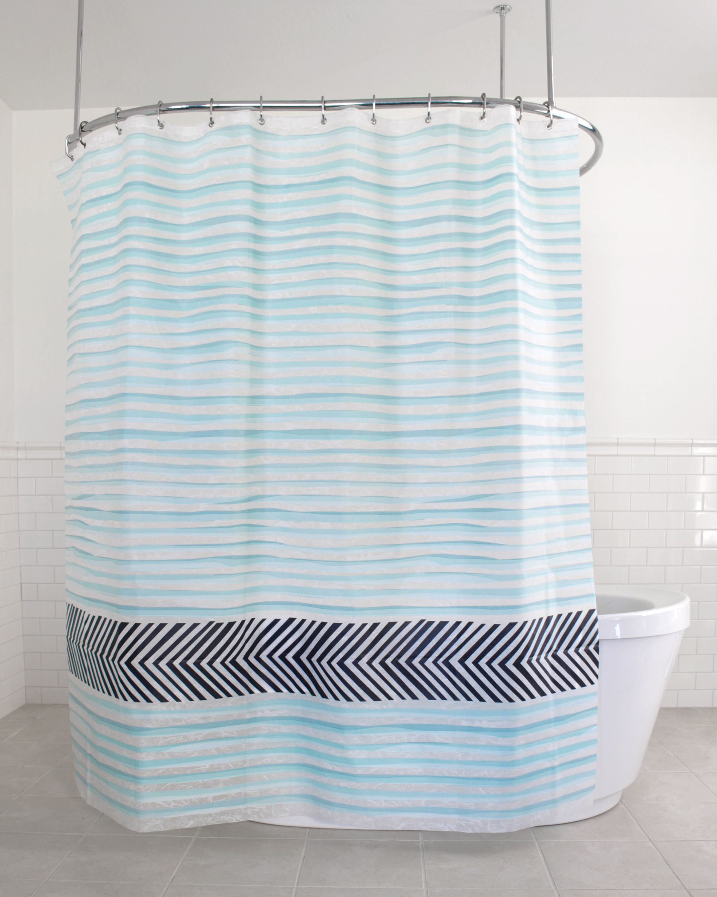 Shower Curtains Splash Home, Chambery Cotton Shower Curtain