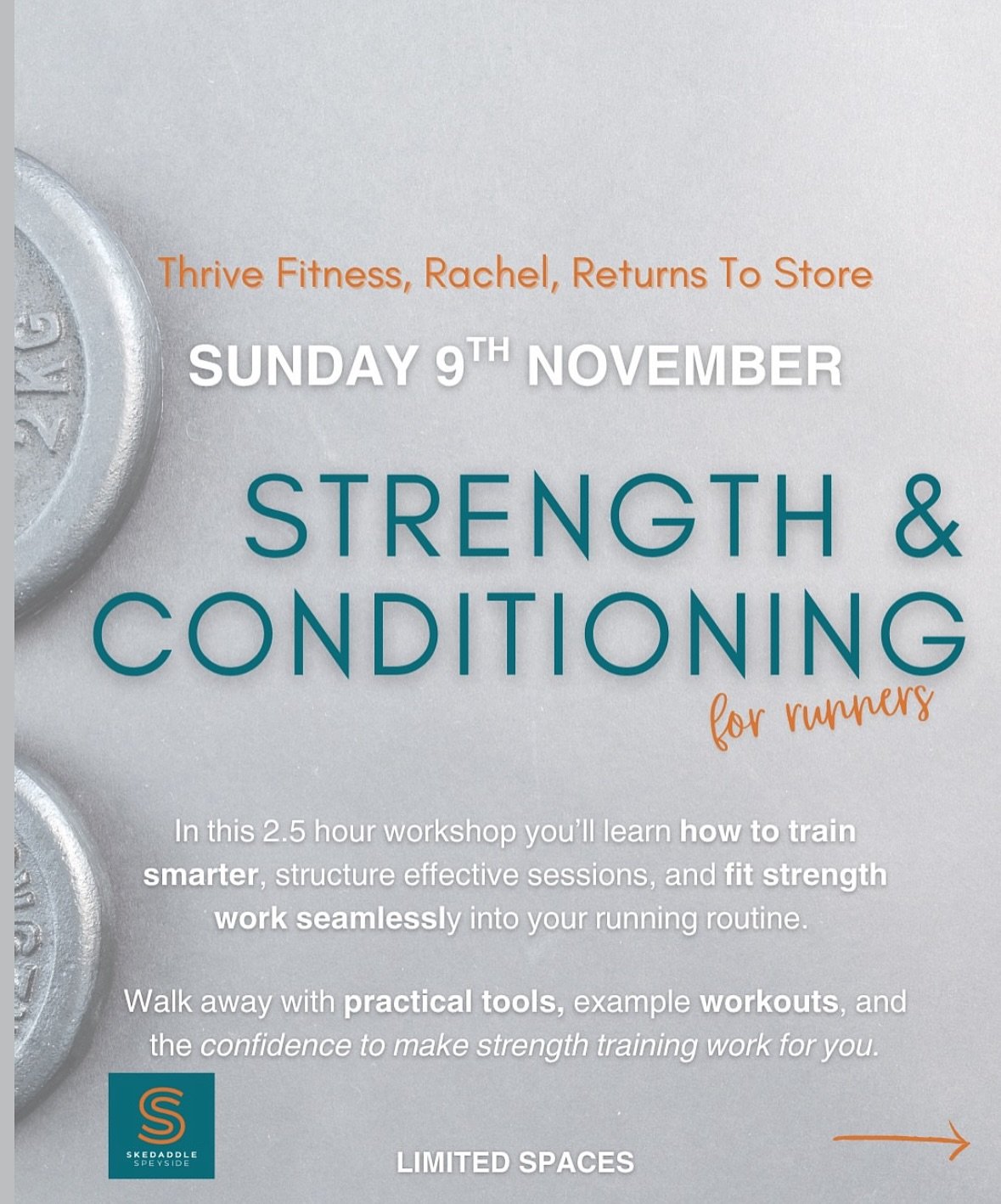 ⚡️LAST CALL⚡️ 

Our Strength &amp; Conditioning Workshop is THIS SUNDAY and some spaces have become available! 💪 

Get the tools, knowledge + confidence to power your training through winter ❄️ From building your own bespoke plan to knowing when to 