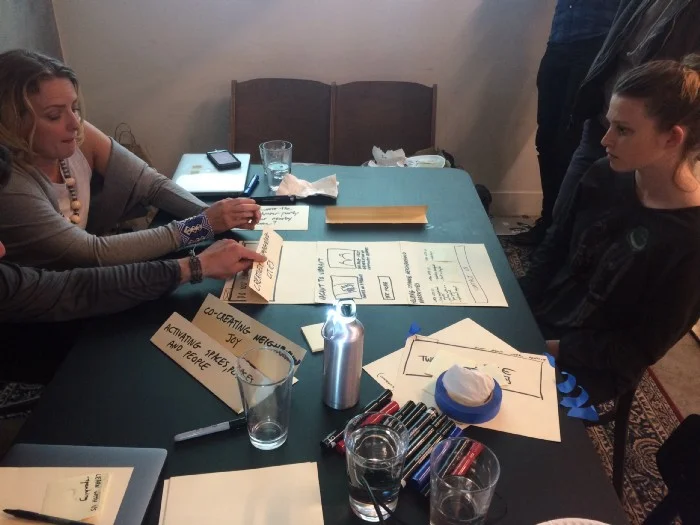 Here’s the team from League of Creative Interventionists as we helped them test their messaging for their website