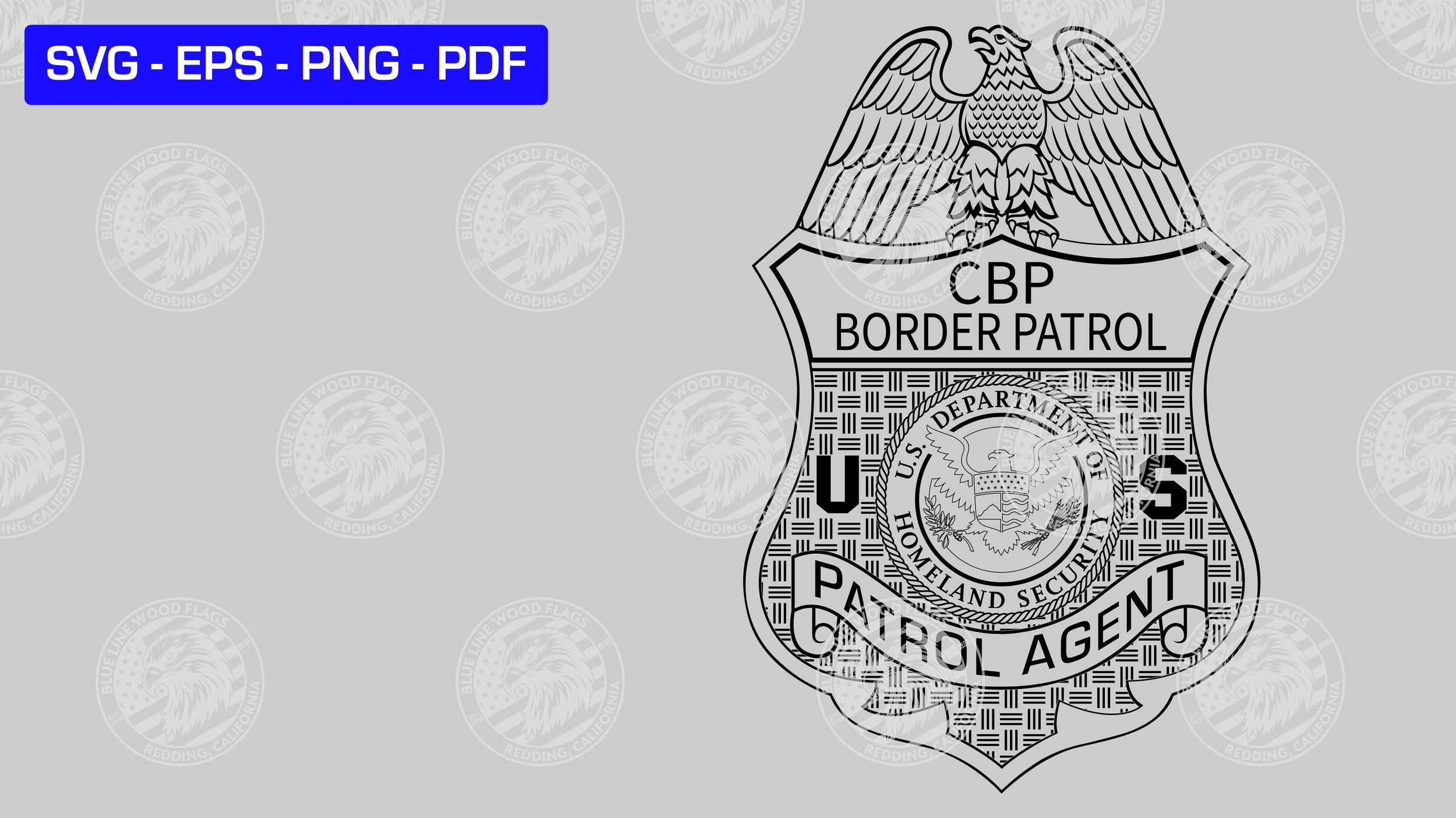 U.S. Customs and Border Protection Agent Badge SVG File