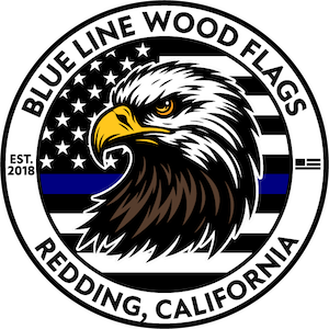 Blue Line Wood Flags - Personalized Wood Flags for First Responders