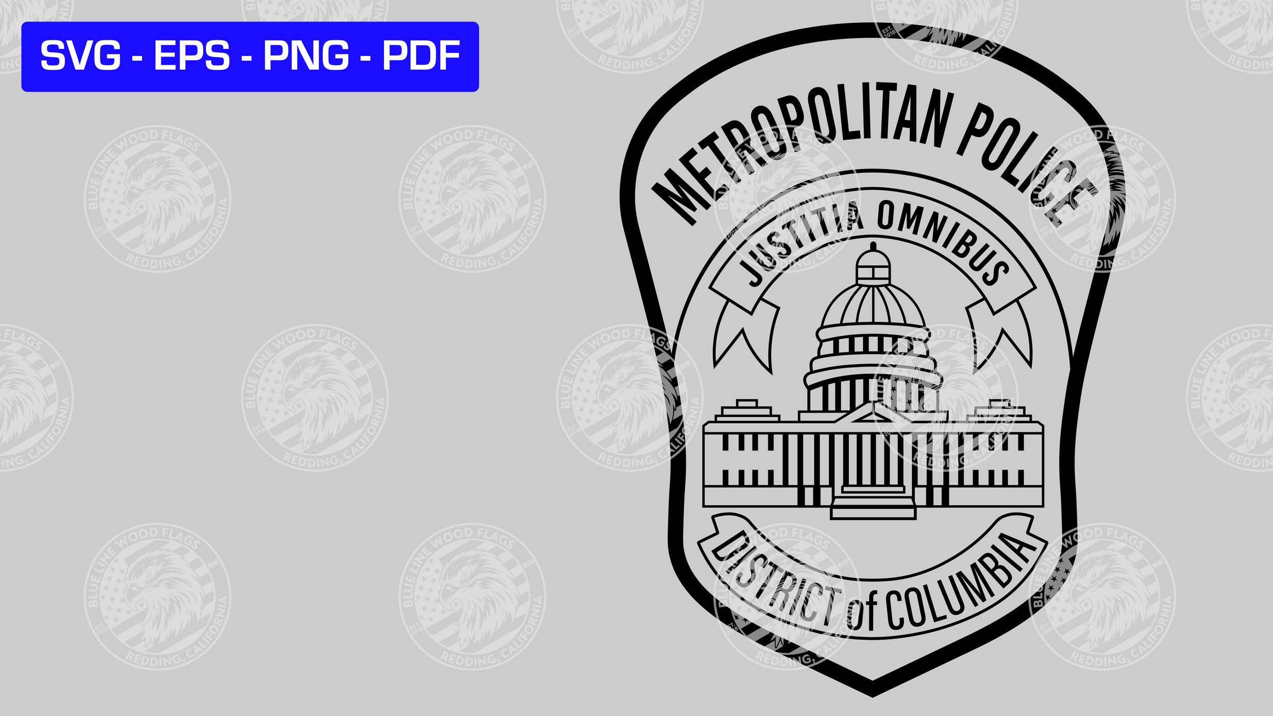 District of Columbia Metropolitan Police Patch SVG File