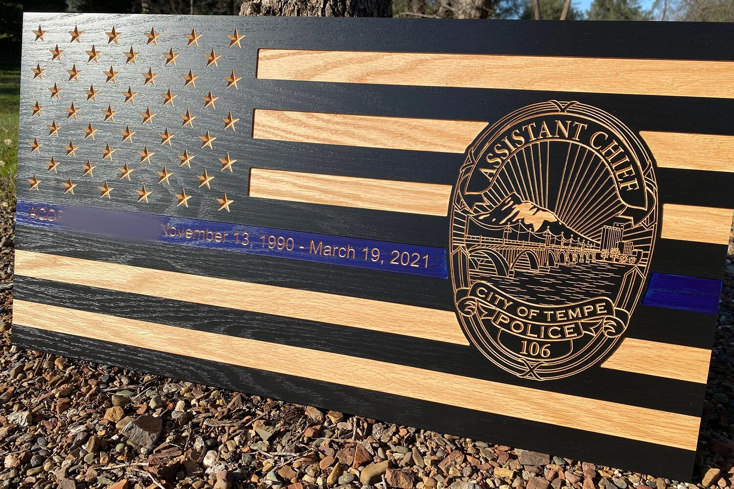 Blue Line Flag - Tempe, AZ Police