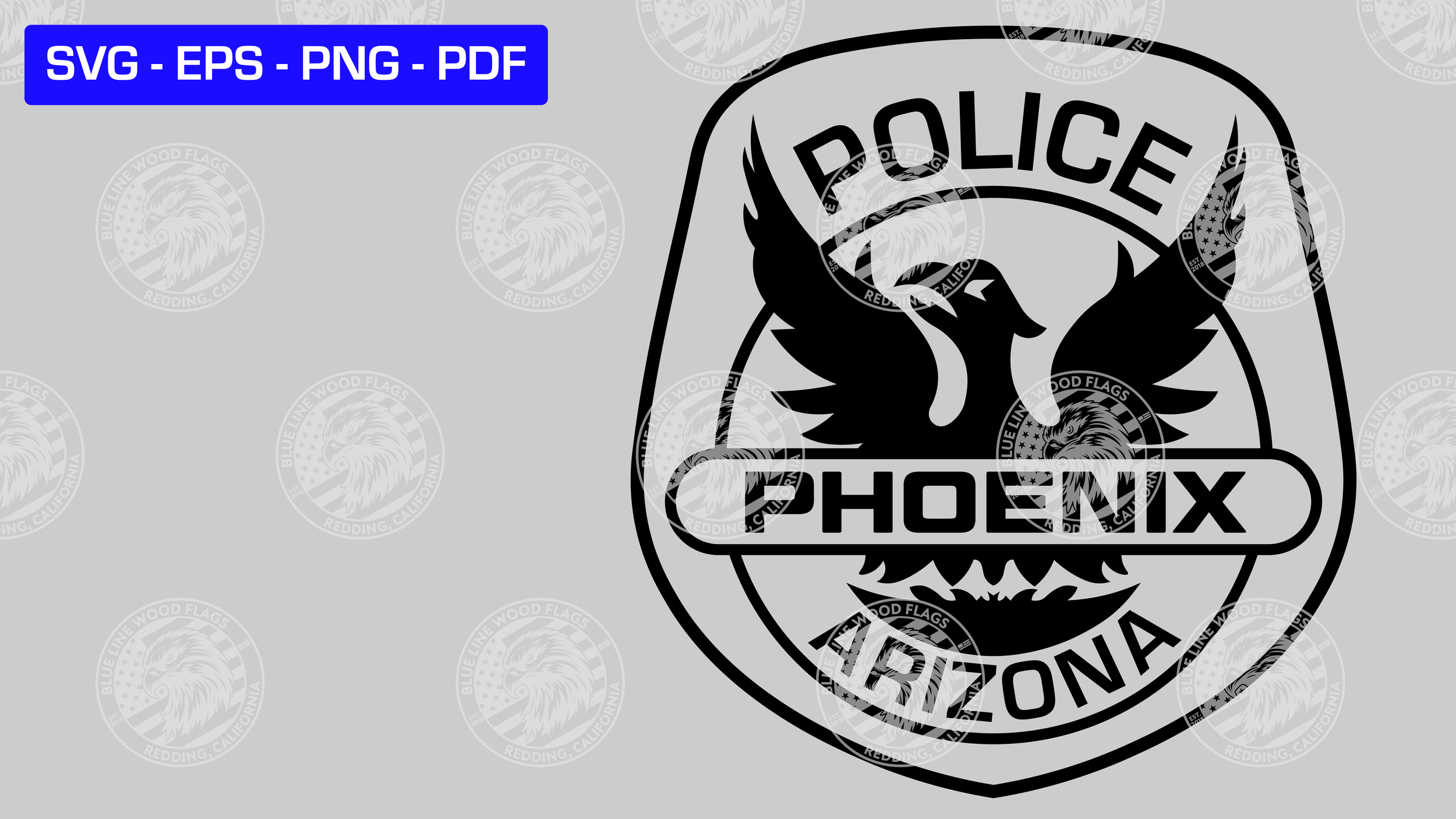 Phoenix, Arizona Police Patch SVG File