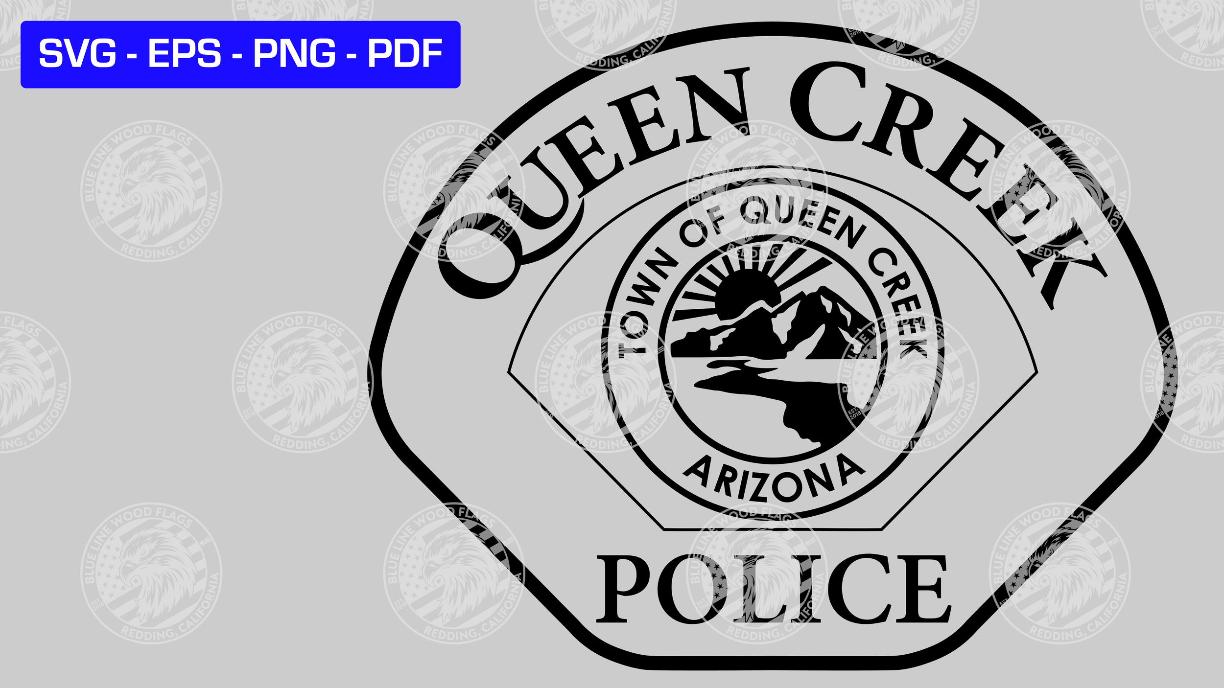 Queen Creek, Arizona Police Patch SVG File