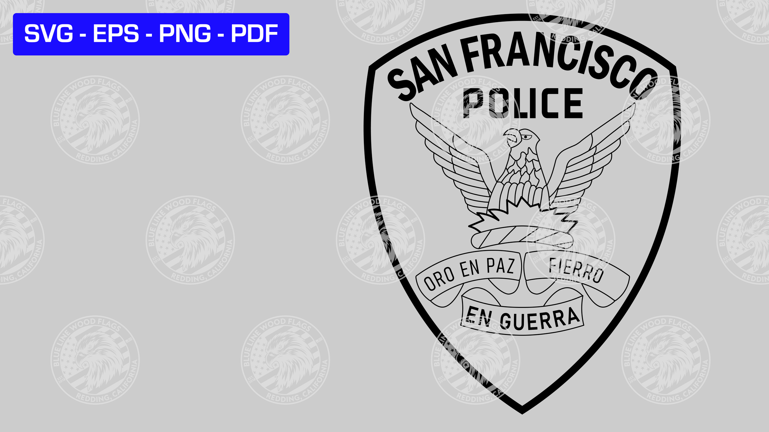 San Francisco Police Patch SVG File