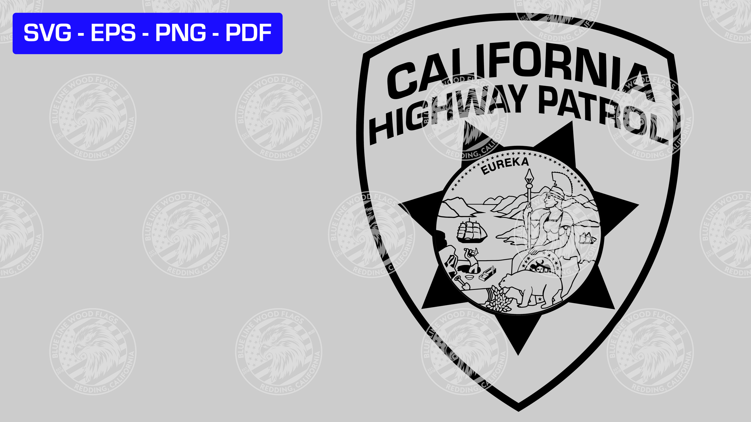California Highway Patrol Patch SVG File
