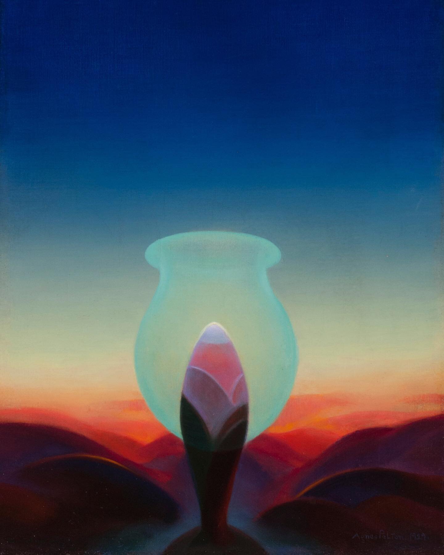 MUSE ◦ Star Gazer. Agnes Pelton, 1929.

&ldquo;Agnes Pelton (1881&ndash;1961) was a visionary symbolist who depicted the spiritual reality she experienced in moments of meditative stillness. Using an abstract vocabulary of curvilinear, biomorphic for