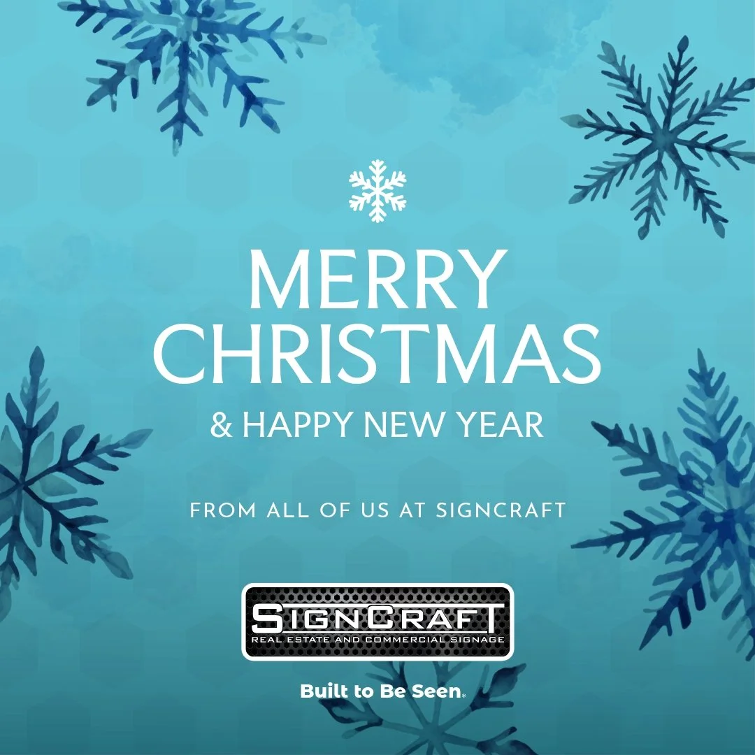 Wishing you a joyful holiday season and a bright New Year.
Thank you for trusting SignCraft with your signage this year, we truly appreciate every project and partnership.

Holiday Hours:
🎄 Closed December 25&ndash;26
🎆 Closed January 1&ndash;2

We