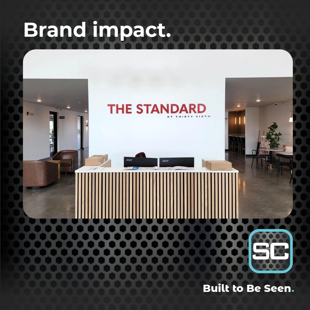 Interior signage sets the tone before a word is spoken.

Reinforces brand.
Guides visitors.
Defines the experience.

Every installation we produce is designed with scale, material, and environment in mind, ensuring the final result feels permanent, c