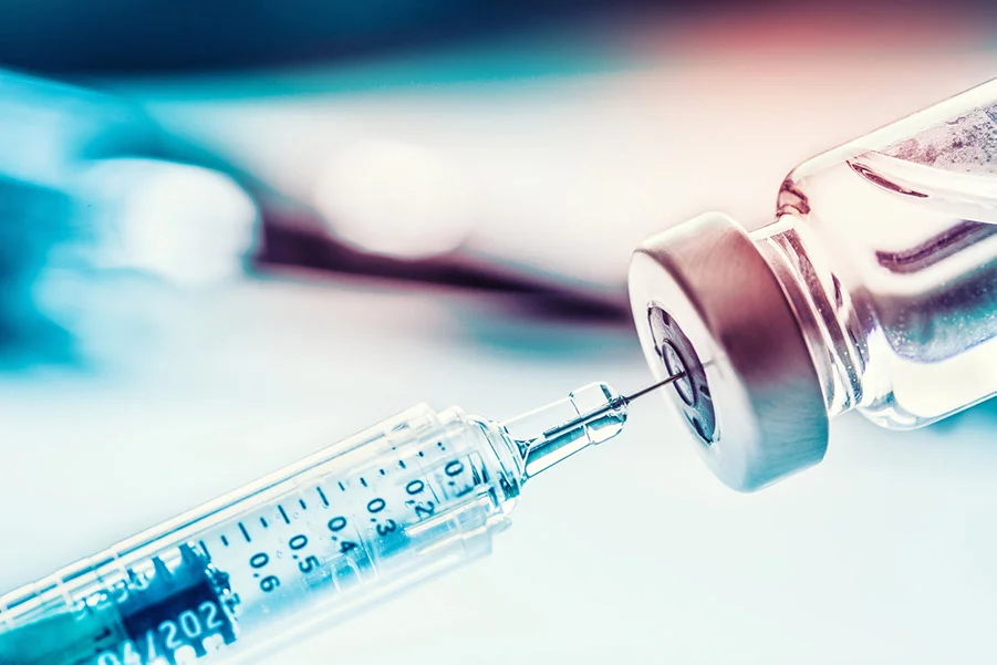 biopuncture injection therapy needle and ampule bottle
