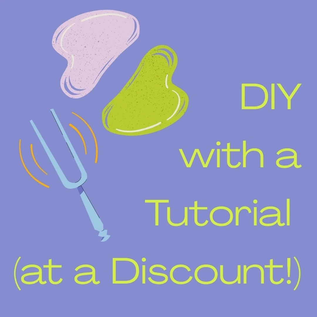September DISCOUNT on tutorials for tuning forks, facial cupping and gua sha that you can do in the comfort of your own home. All customized just for you! #guasha #cupping #minitutorial