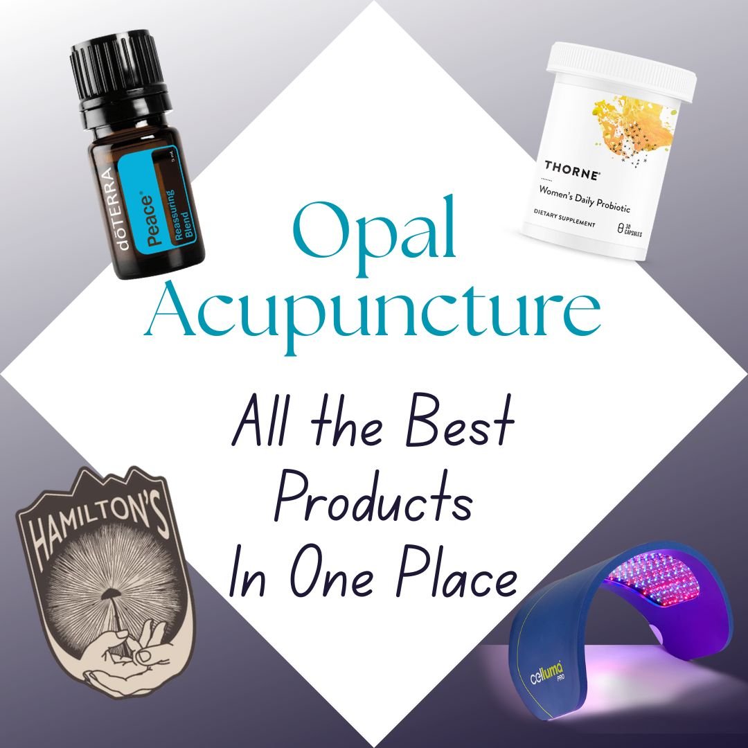 This August, get to know some of Opal Acupuncture's favorite products for sessions and at home. Including loads of discounts:
- Essential oils
- Supplements
- Mushrooms
- CBD products
- And much, much more