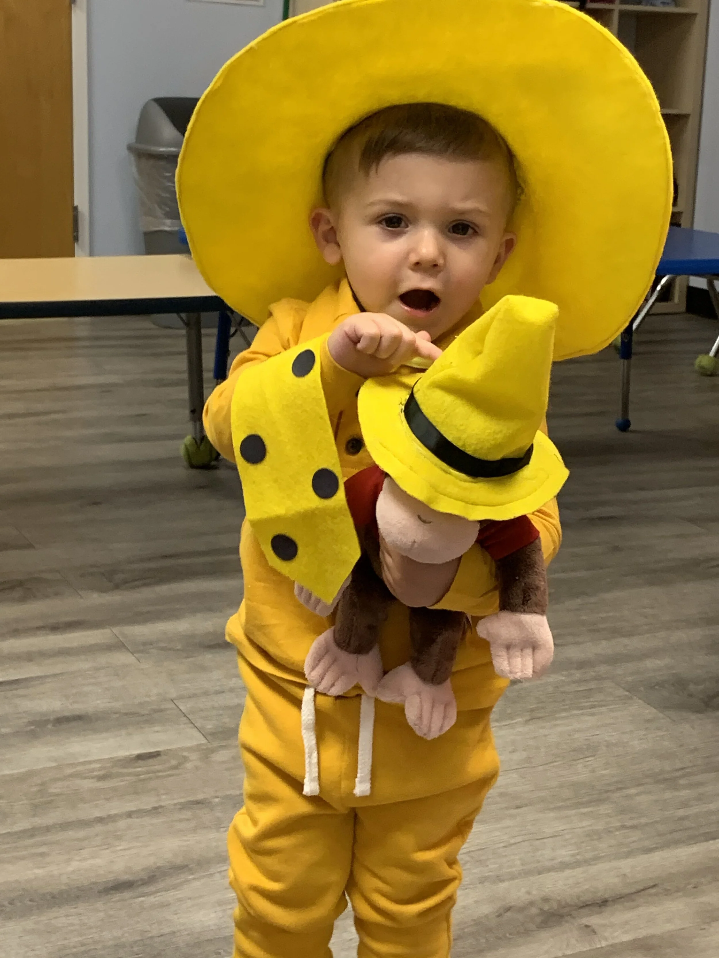  A child in their Halloween costume 