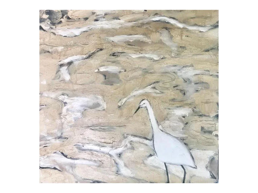 Colette's Heron 36" x 36"