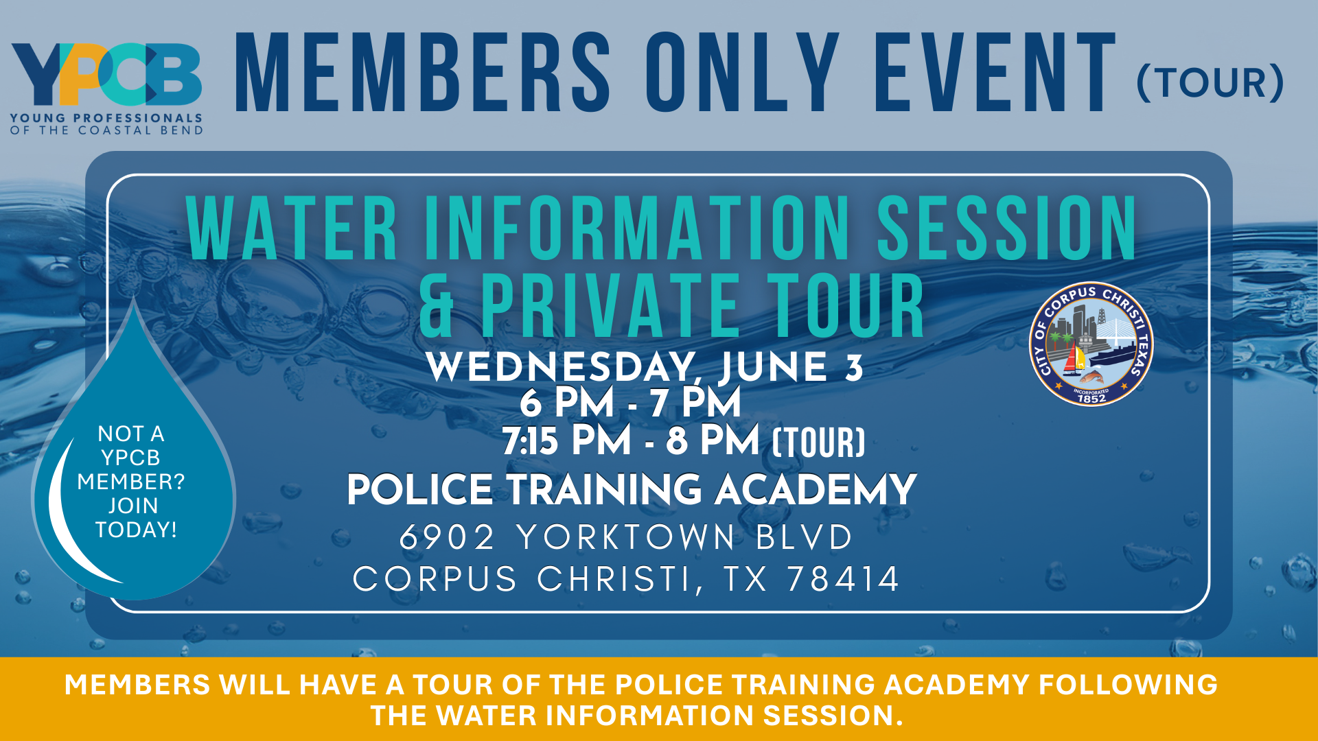 Water Information Session &amp; Private Tour