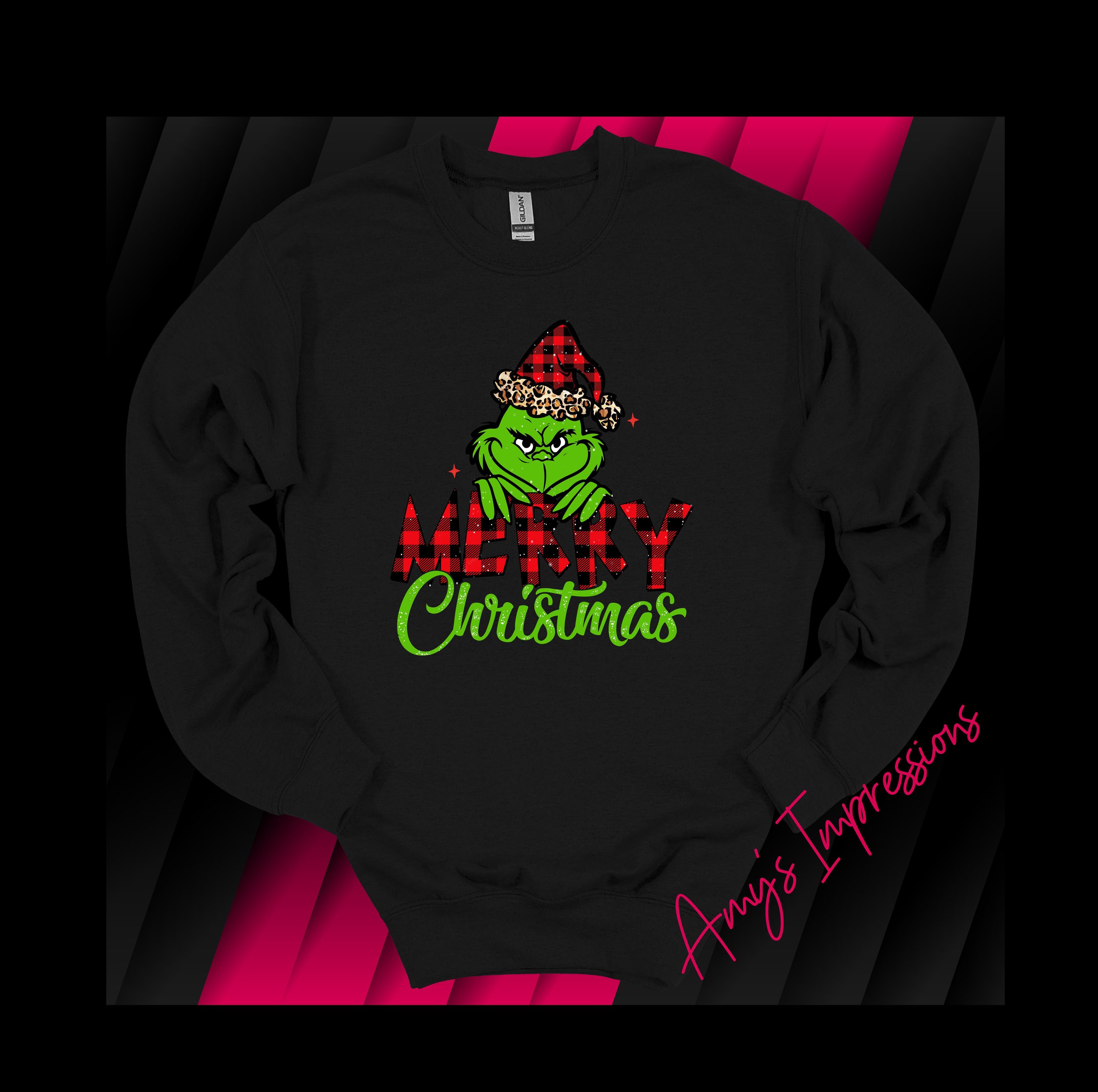 Merry Christmas Grinch Leopard