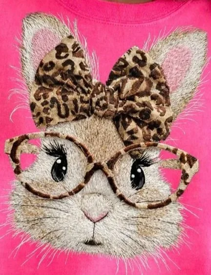 Leopard Happy Easter Bunny DTF