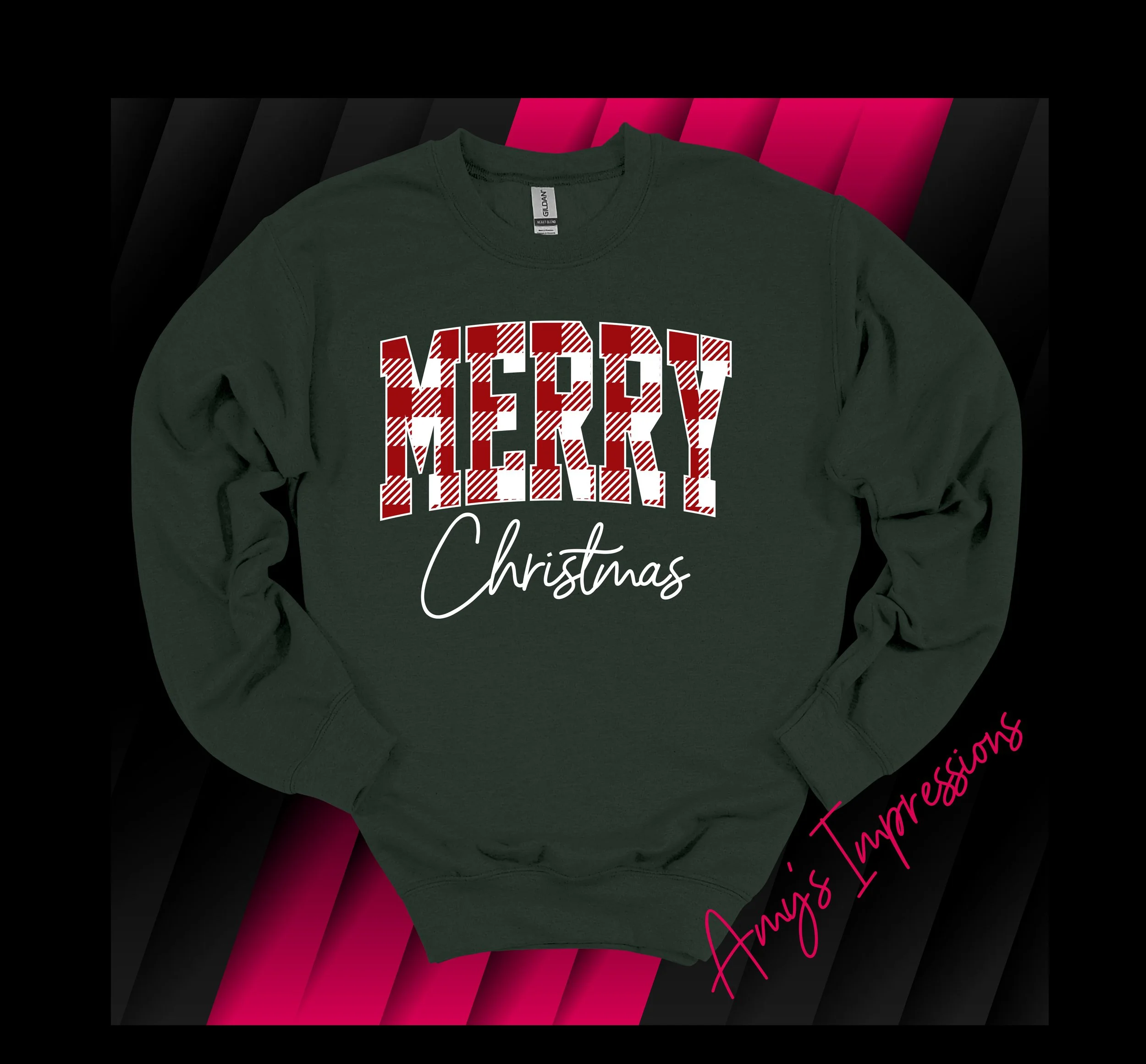 Red Plain Merry Christmas