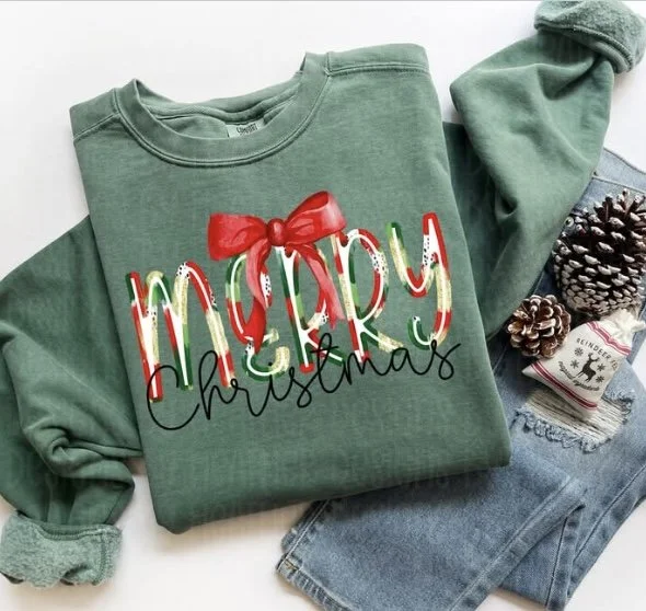 Merry Christmas Gold with Bow