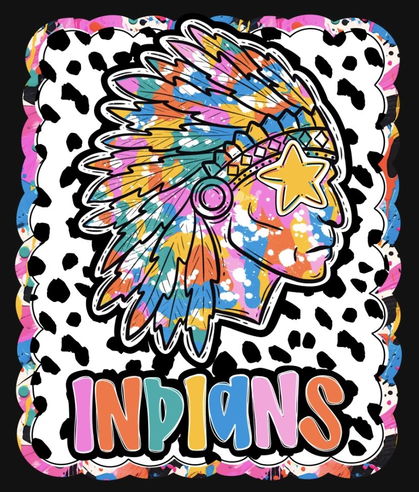Colorful Indians Head DTF