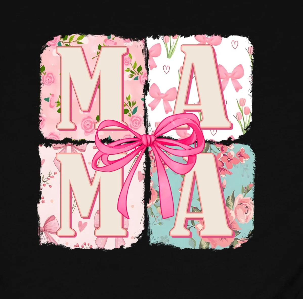 Mama,Nana,Aunt,Gigi Flowers Square DTF