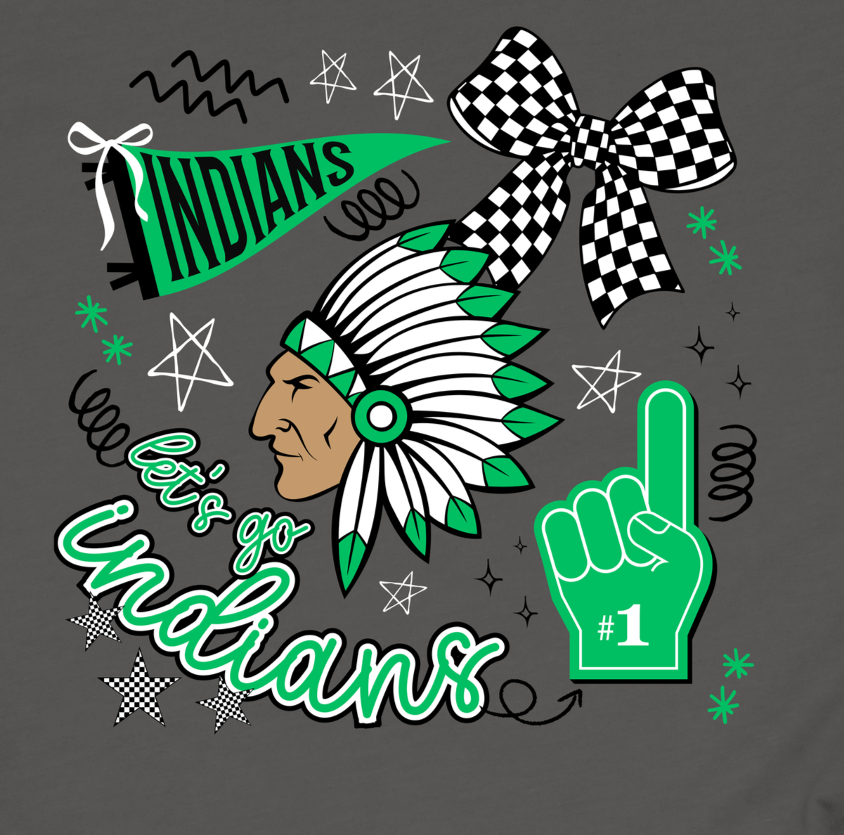 #1 Indians Pennant DTF