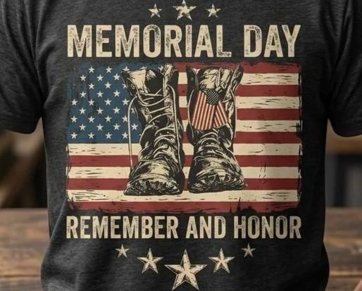 Memorial Day Flag DTF