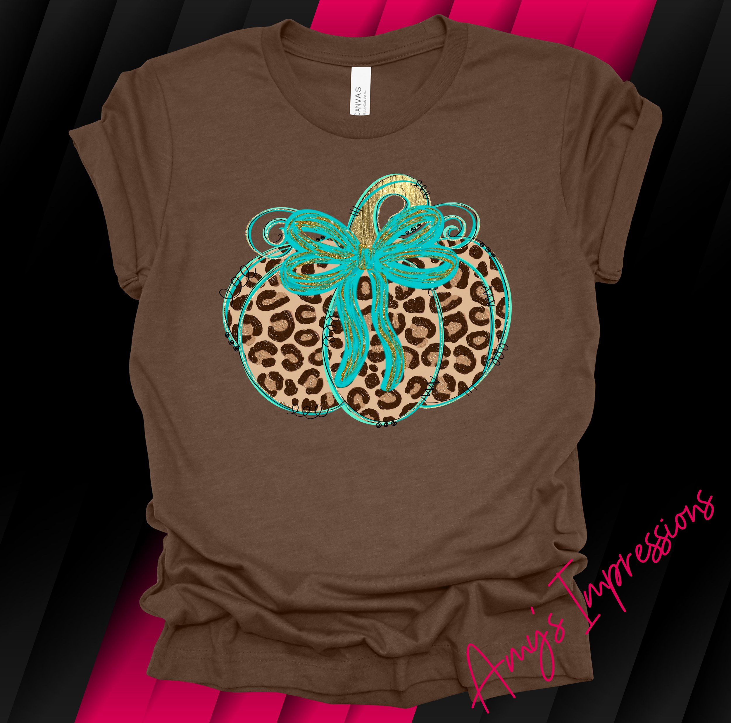 Pumpkin Turquoise Leopard