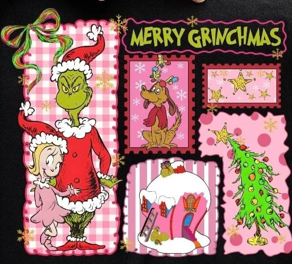 Merry Grinchmas Pink DTF