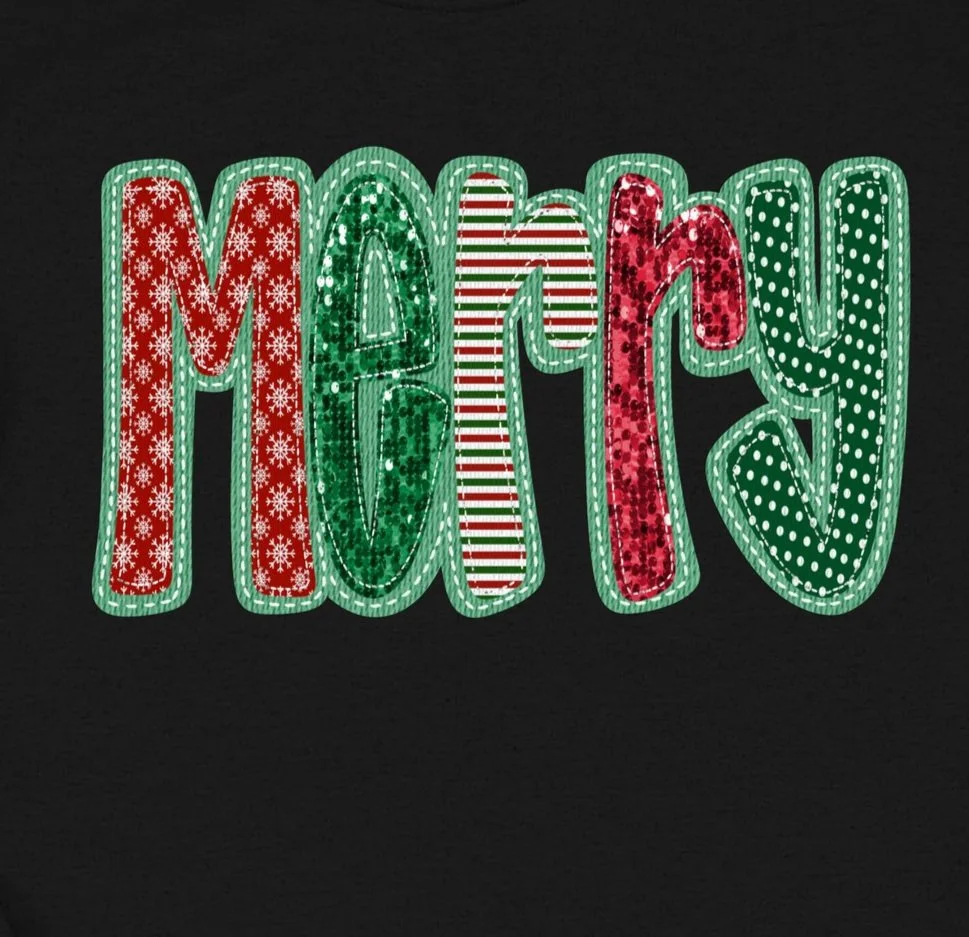 Merry Faux Sequin DTF