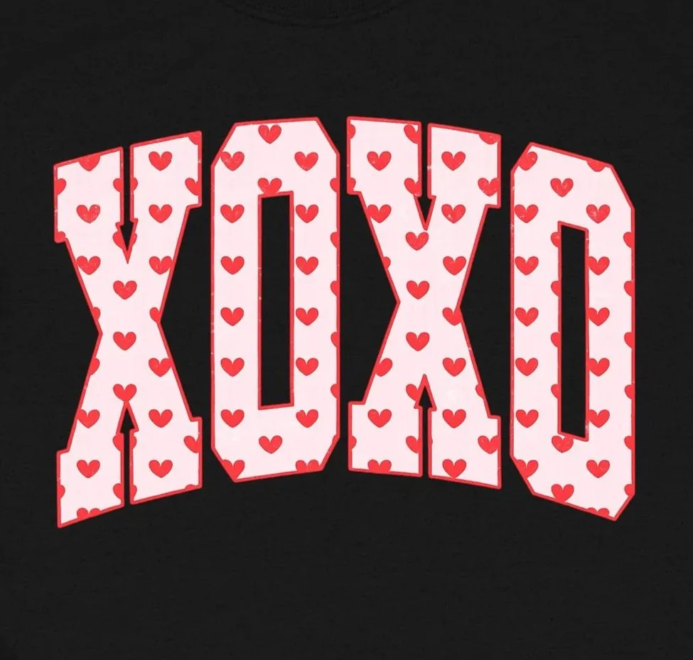 XOXO Pink Hearts DTF