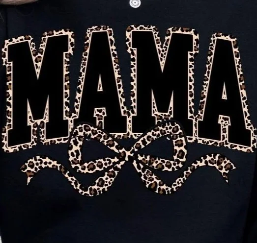 Mama Leopard Coquette Bow DTF