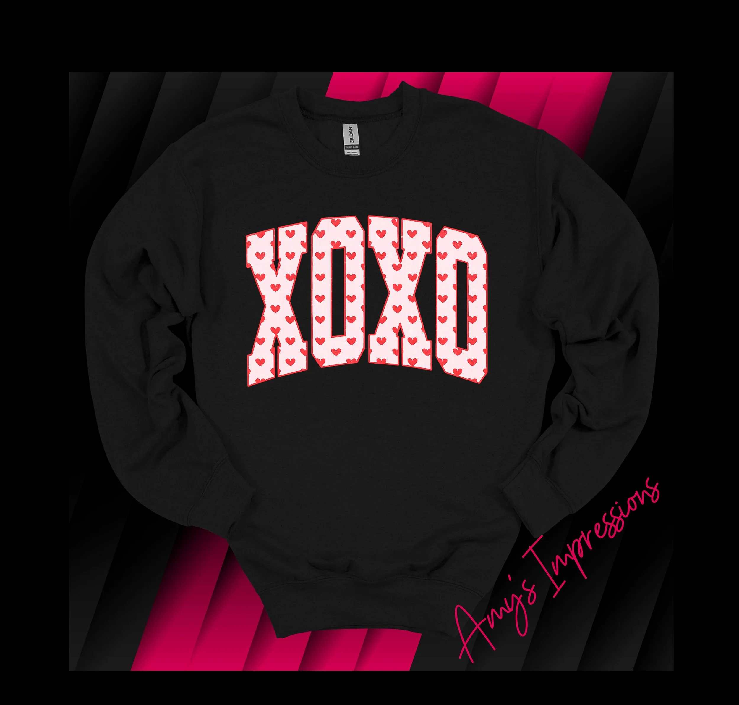 XOXO Pink Hearts