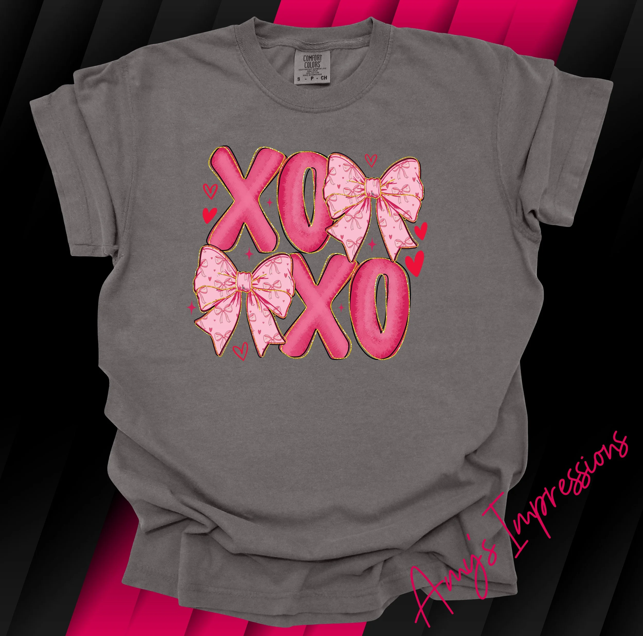 XOXO Pink Bow