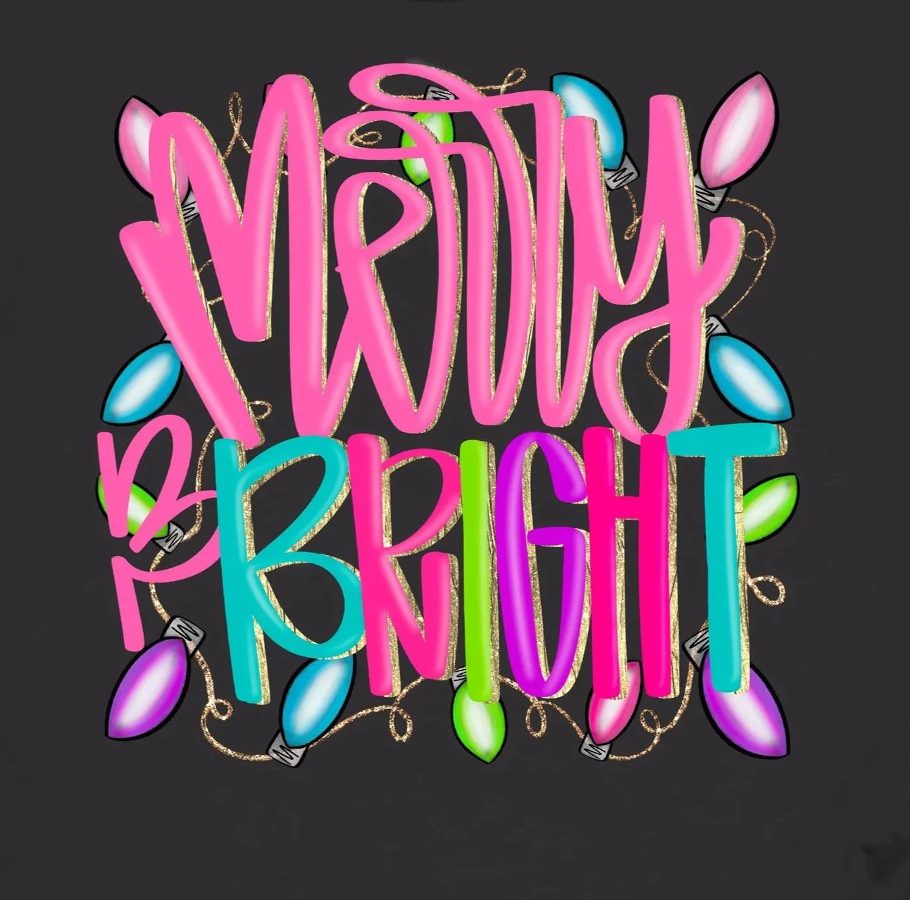 Merry and Bright 2025 DTF
