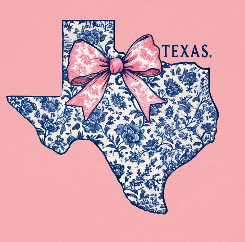Bluebonnet Pink Bow DTF