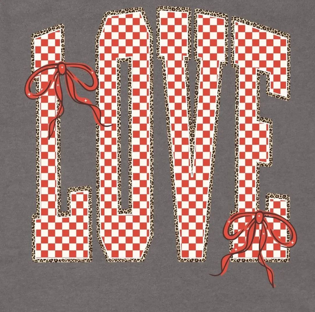 Love Checkerboard Leopard DTF