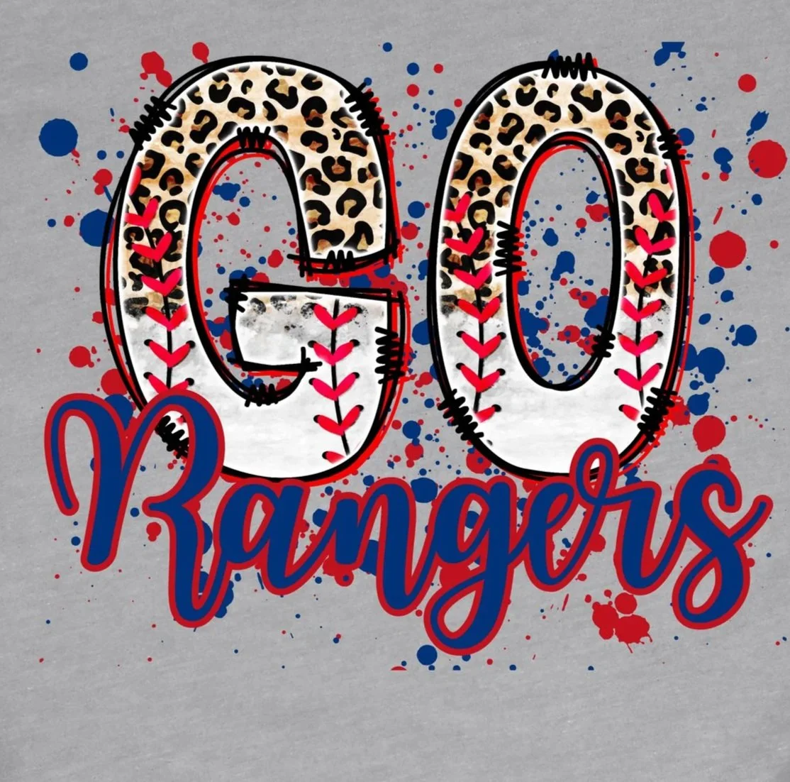 Go Rangers Leopard DTF