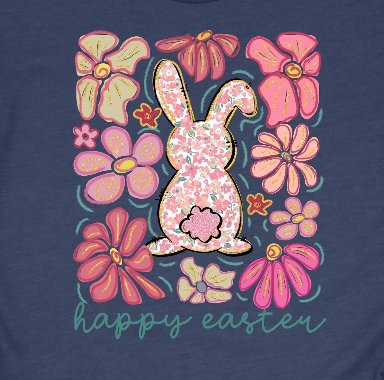 Happy Easter Pink DTF