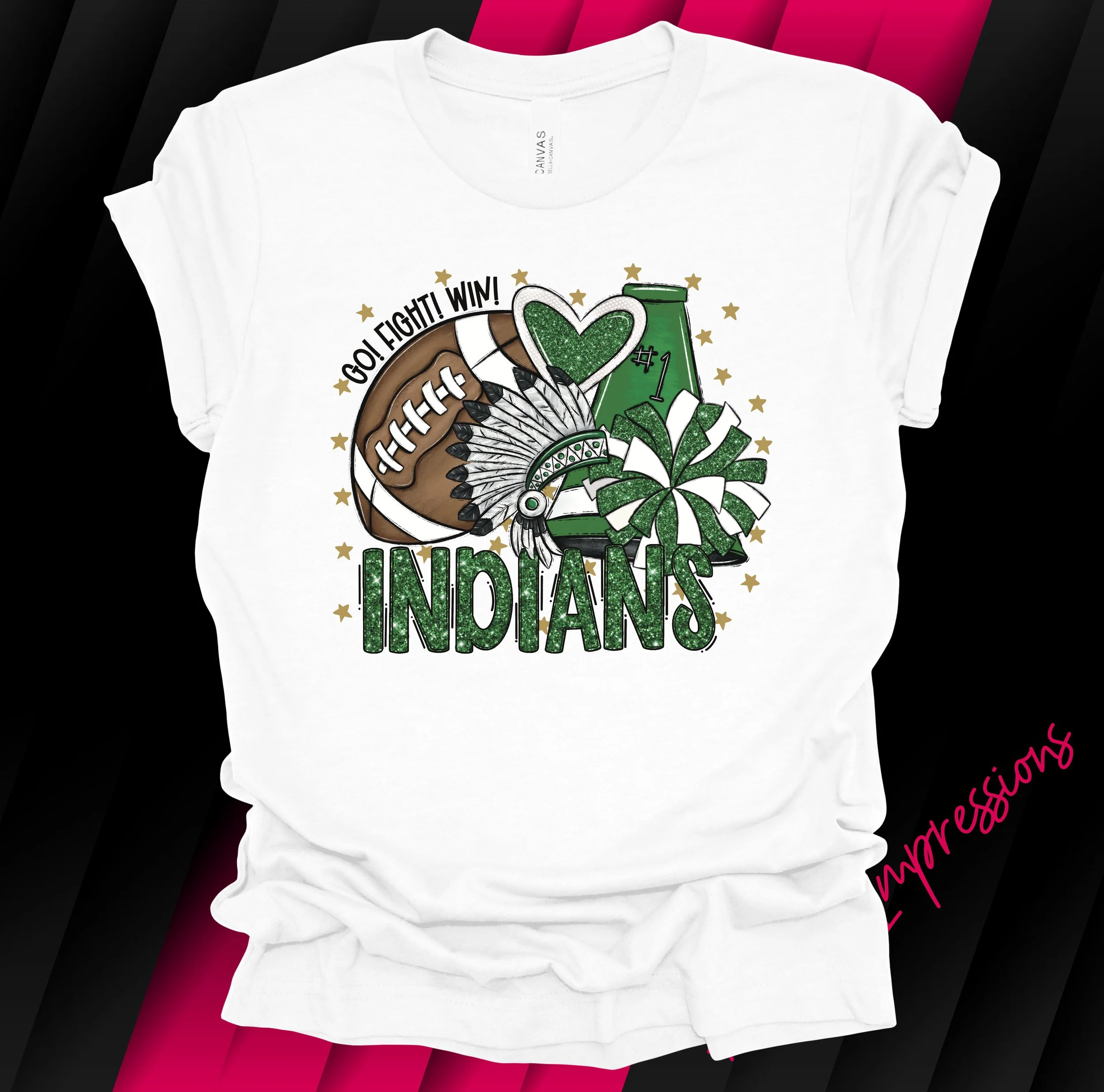 INDIANS GO FIGHT WIN GLITTER BELLA WHITE.jpg