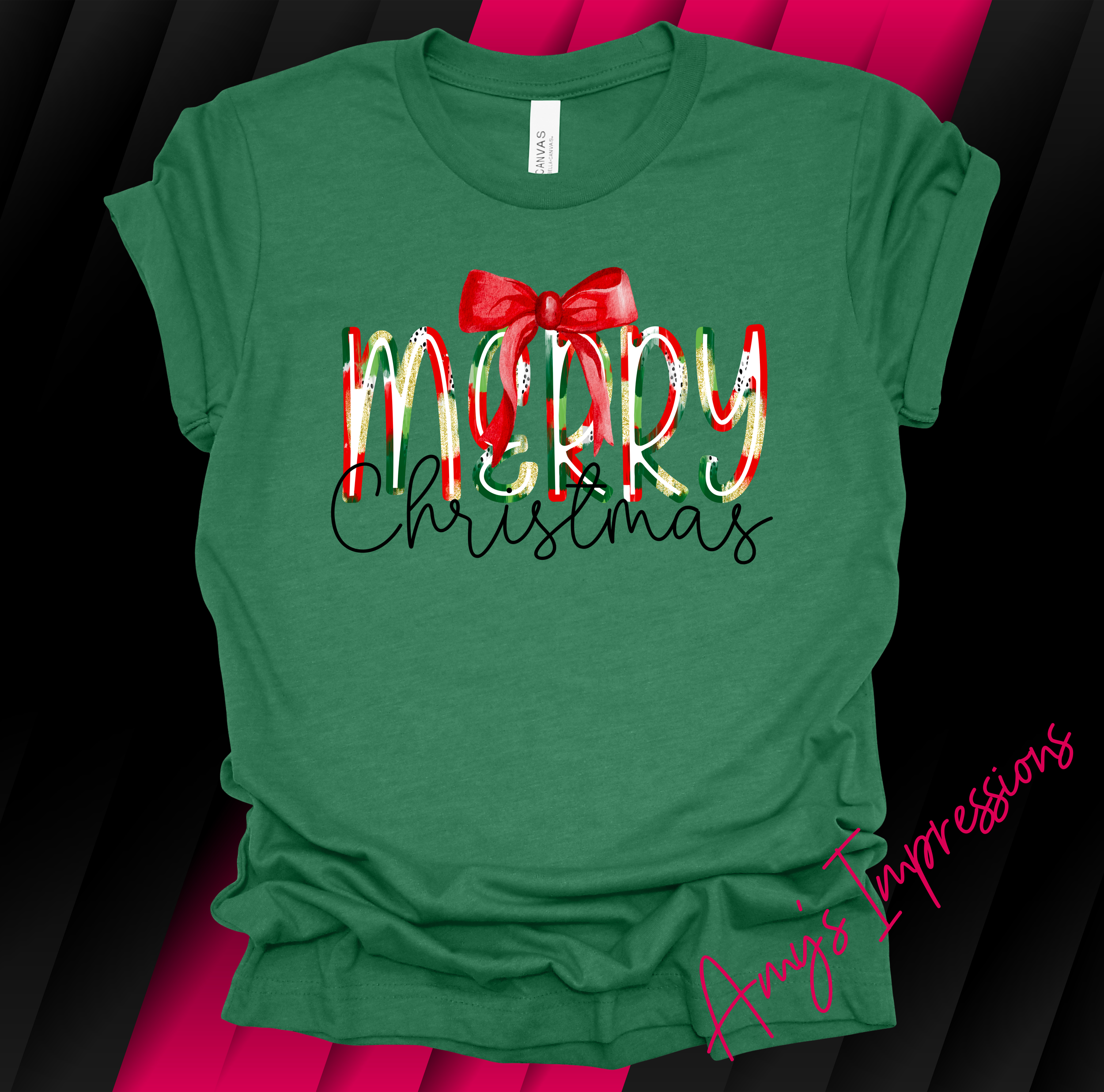 MERRY CHRISTMAS GOLD WITH BOW BELLA SEAGRASS GREEN.png