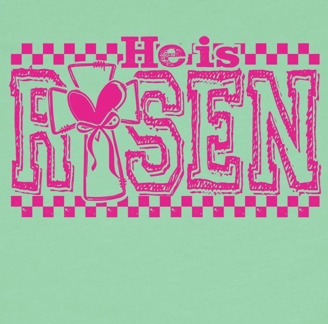 HE+IS+RISEN+CHECKER+DARK+PINK+BELLA+MINT.jpg