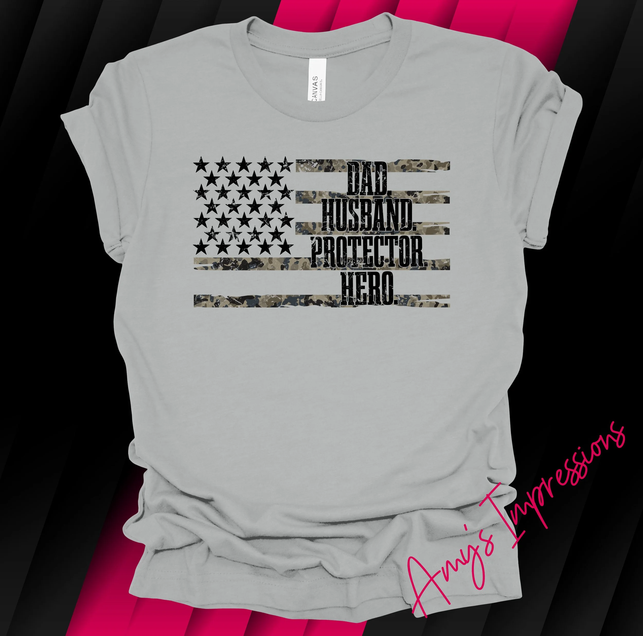 Dad Husband Protector Hero Flag