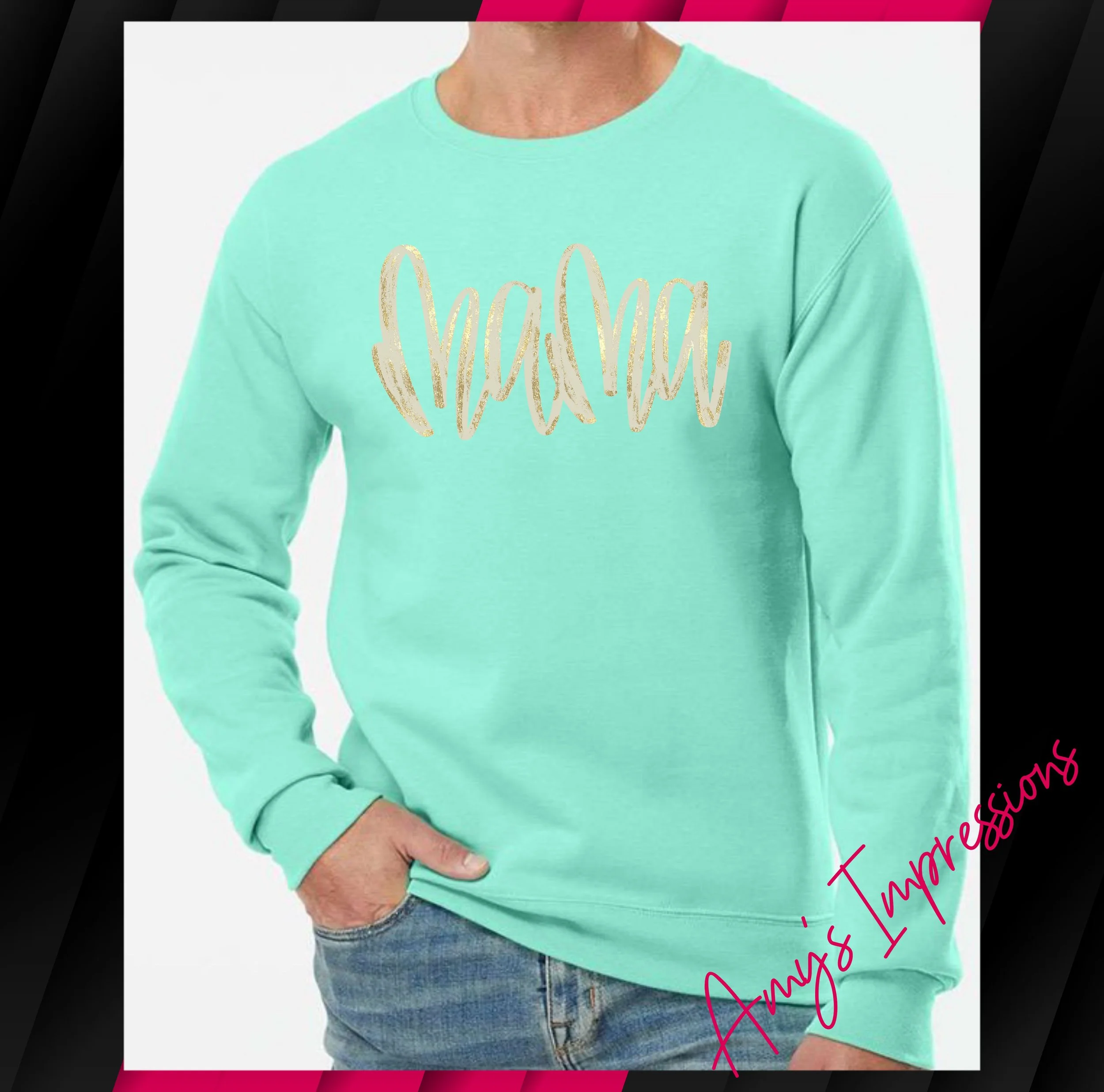 MAMA GOLD SHIMMER JERZEES COOL MINT.jpg